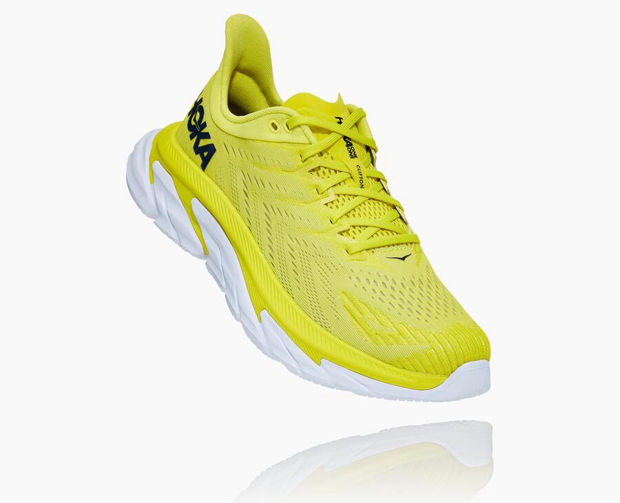 Hoka One One Clifton Edge Löparskor Herr - Fluorescerande - YQNXI-8652